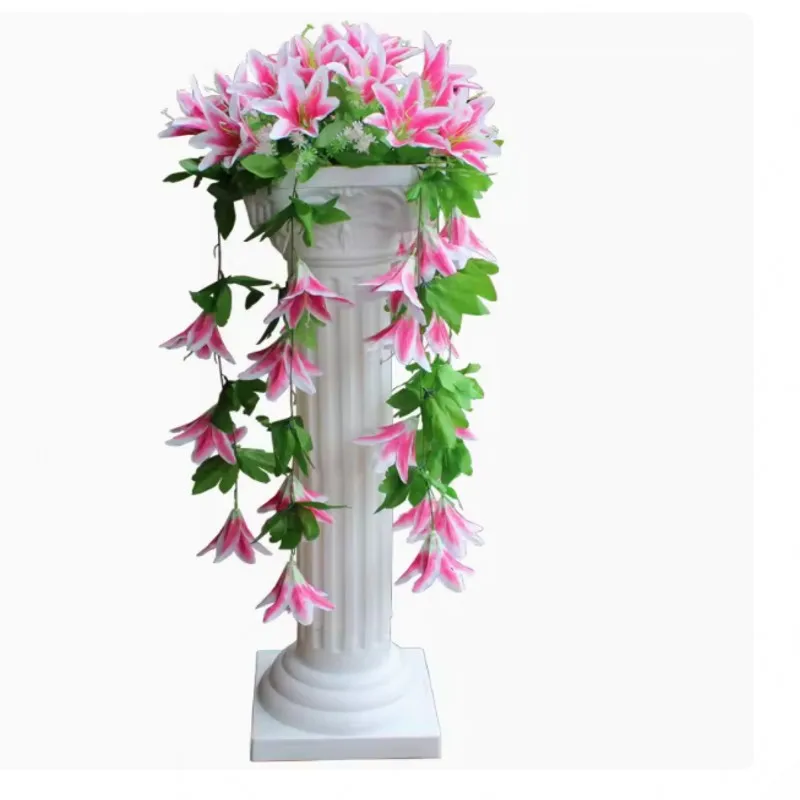 New 65cm 88cm 141cm 113cm Wedding Props Decorative Roman Columns White Plastic Pillars Flower Pot Road Lead Stand Party Event