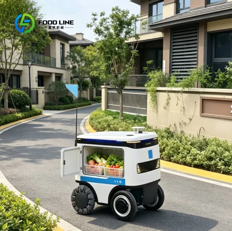 Custom Autonomous Service Robot  for Apartment Parcel Delivery, Smart Locker Loading Automatic Package Pick-Up and Drop-Off