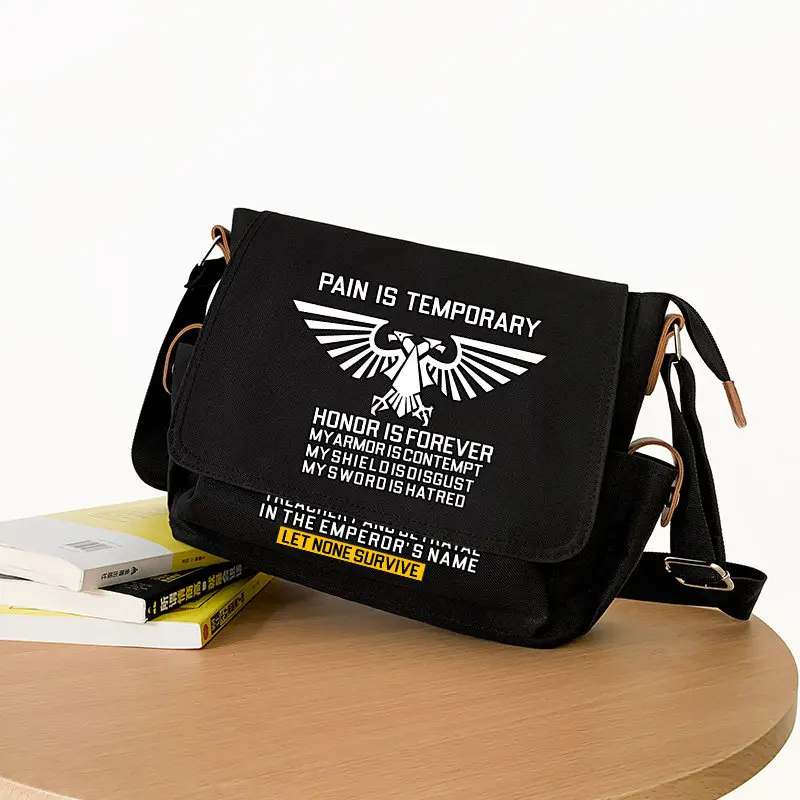 Warhammer 40K Empire Double-Headed Eagle Peripheral Shoulder Crossbody Bag Personalized Trendy Large Capacity Messenger Bag