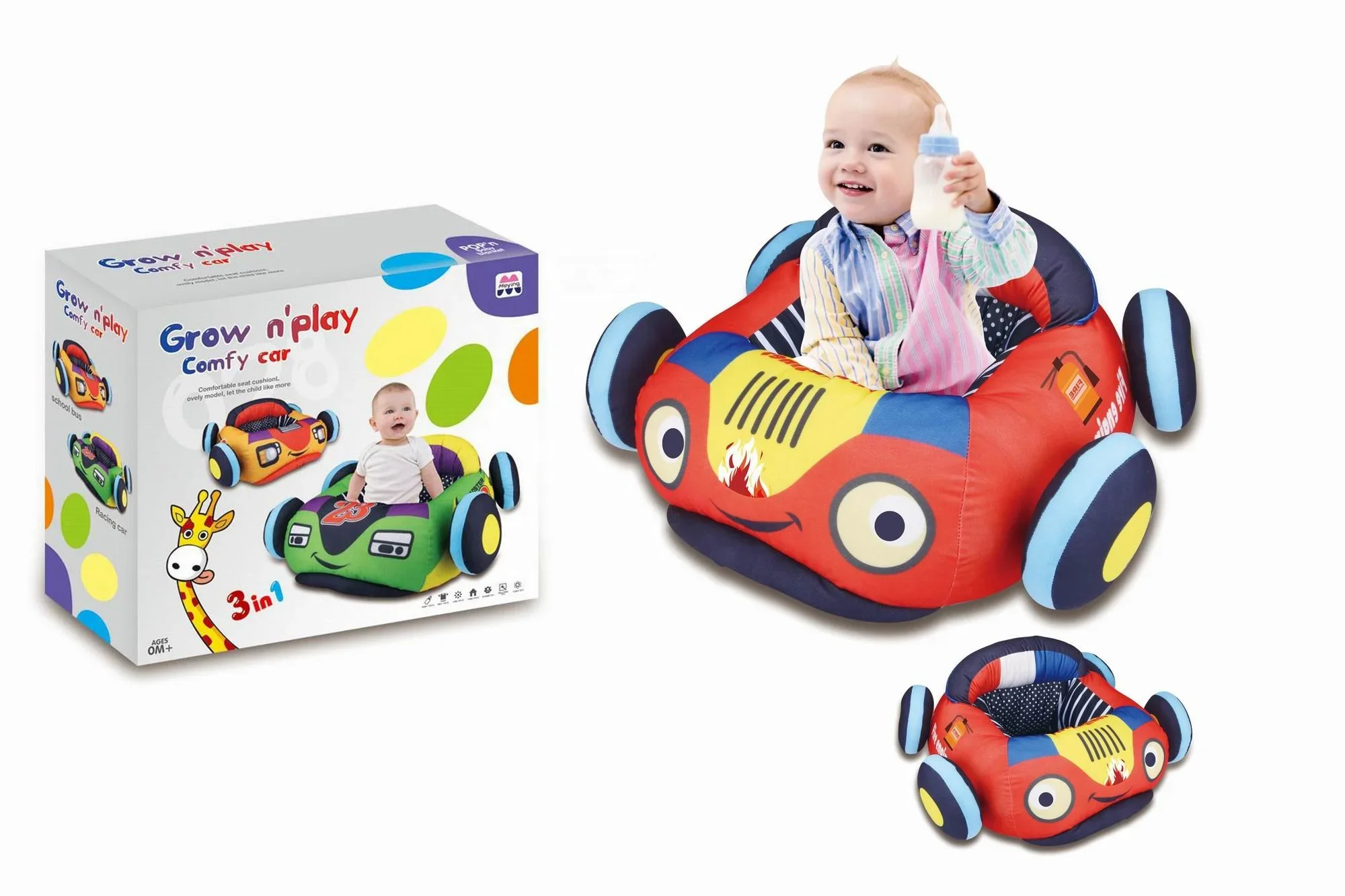 Baby Bouncer Car Sofa Chair Soft Toys Kids Cloth Sofa Baby Sitting Chair