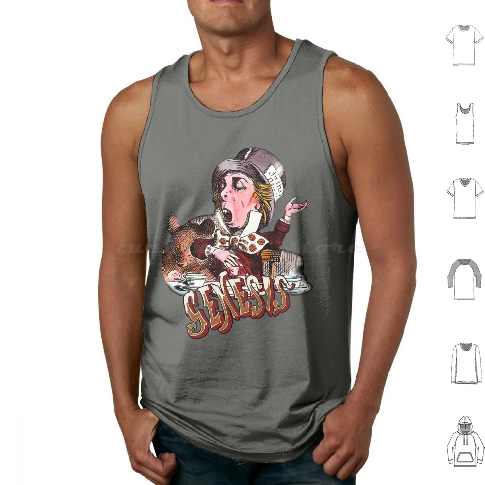 Genesis (Hq) camisetas sin mangas chaleco sin mangas Genesis álbum de portada obra de arte álbum arte música y rollo progresivo