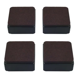 4Pcs Square Furniture Feet Leg Bed Risers Heightening Pad black/brown/white Table Chair Desk Sofa Riser Floor Protector Elevator