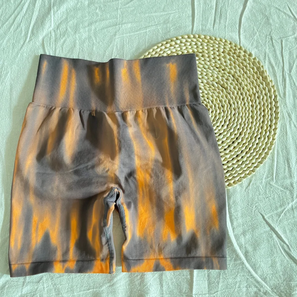 Tie Dye Aurora Shorts weibliche nahtlose schlanke Leggings Fitness studio Laufen Radfahren dehnbare Leggings hohe Taille Hüfte heben Yoga-Shorts – Detail 8