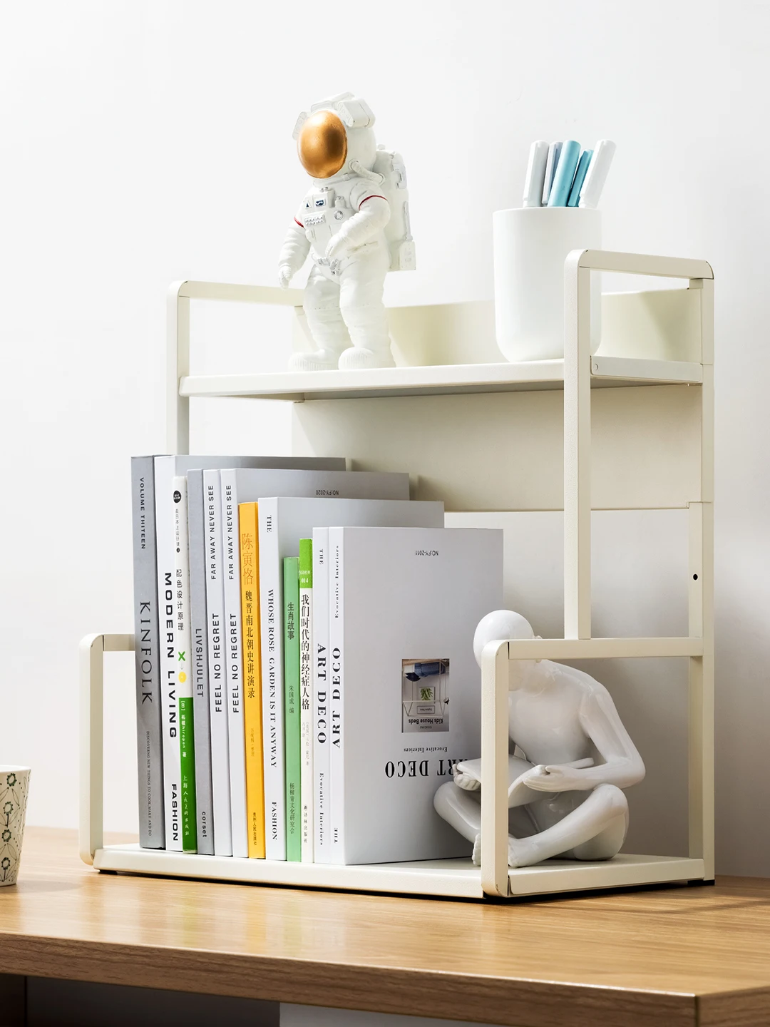 Simple bookshelf storage shelves, office desktop small shelves, household desks, multi-level dormitory desks