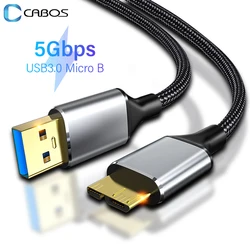 Кабель Micro B USB 3.0 Внешний жесткий диск Кабель 5 Гбит/с USB3.0 HDD Кабель для Samsung Toshiba WD Seagate HDD Кабель Micro B