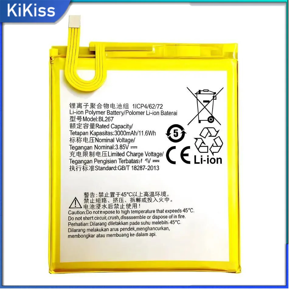 Durable High Capacity BL267 Mobile Phone Battery 3000Mah For Lenovo Vibe K6 K33a48 K33b36 K33b37 Not Fit K33A42