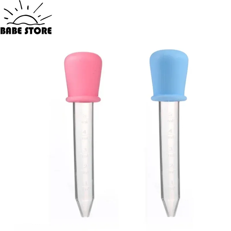 1PC 5ML Dose Medicine Dropper Spoon for Baby Infant Safety PP Burette Feeder Pink White Yellow Blue Available Drop Shipping