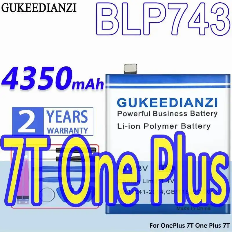 

For Oneplus 7T One Plus 4350Mah Long-Lasting BLP743 Mobile Phone Battery