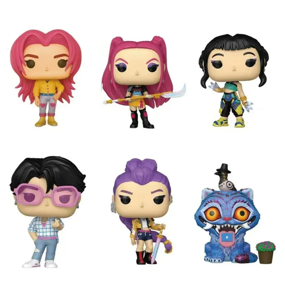 

K-pops Demons Hunters Anime Figure Rumi Zoey Mira Saja Boys Action Figure Kawaii Model Doll Cosplay Vinyl Figures Collection Toy