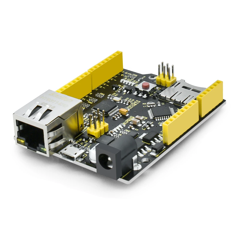 Imagem -05 - Controle Ethernet Placa de Expansão Desenvolvimento Board para Arduino Linha Usb Faça Você Mesmo Kit Eletrônico sem Poe Kidsbits-w5500