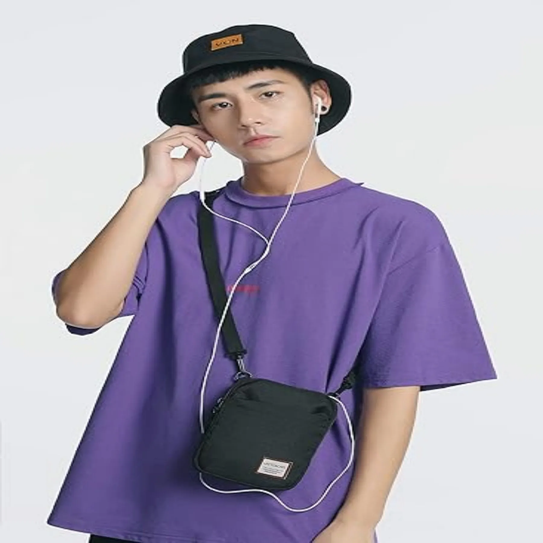 Small Crossbody Bag for Men, Mini Messenger Bag Shoulder Bag for Phone Passport
