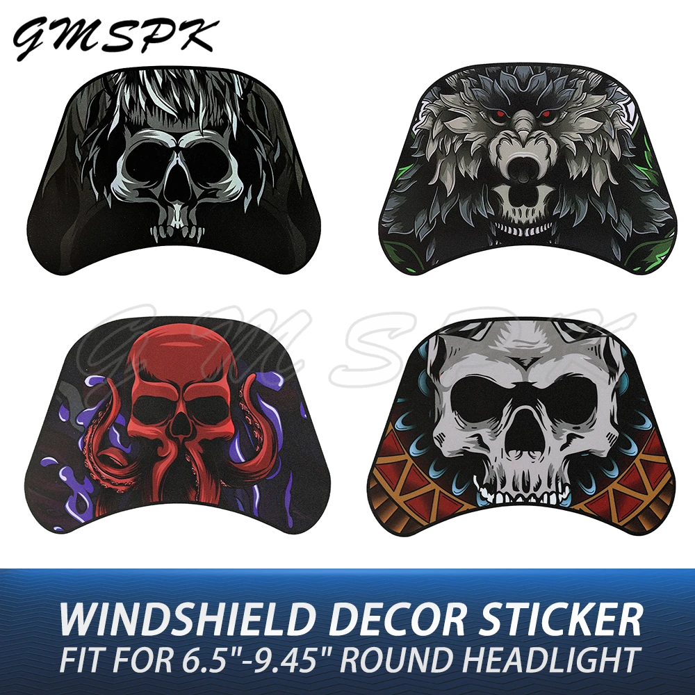 

Universal Motorcycle Round Headlight Windshield Sticker Windscreen Decal For LONCIN VOGE 300/500AC LX250-12C LX250-15D LX300-6C