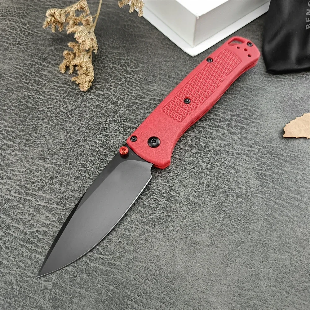 

Popular BM 535 Bugout Folding Knife Satin Plain Blade Nylon Fiber Handle Easy To Carry Outdoor Hunting Hiking Pocket Knives Tool