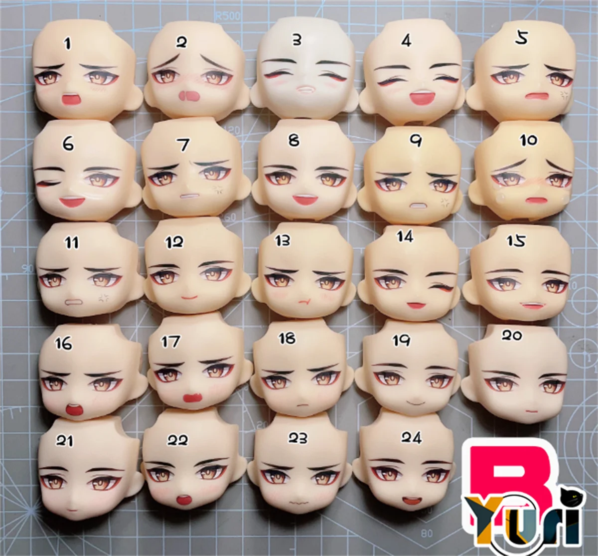 Yuri Anime Genshin Impact Zhongli Zhong Li Handmade OB11 Water Paste Face Alternate Child Face Expression Game Cosplay C