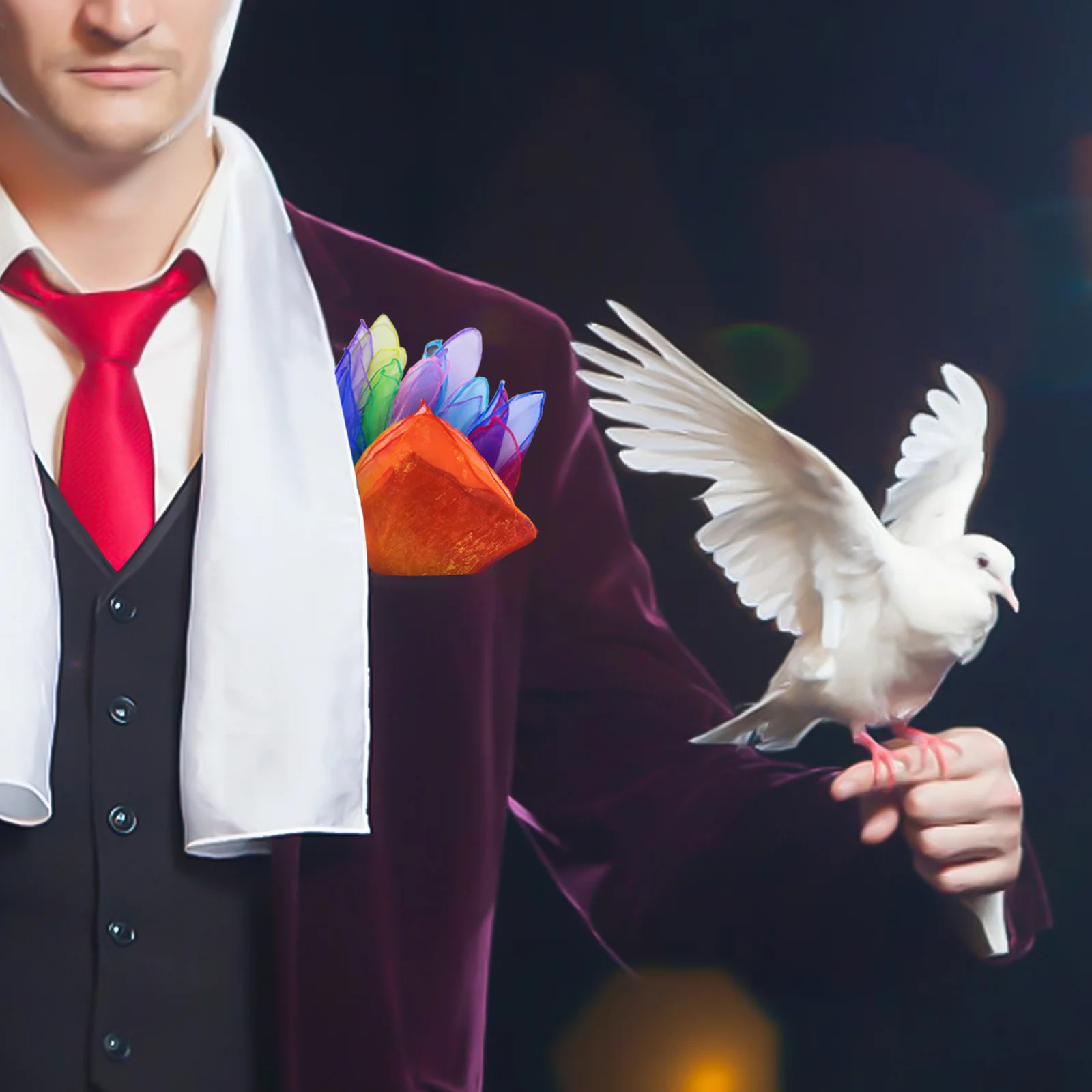 

12Pcs Colorful Square Juggling Scarves Kids Dance Props for Performance Acting Daily Play Accessories Juggling Scarves