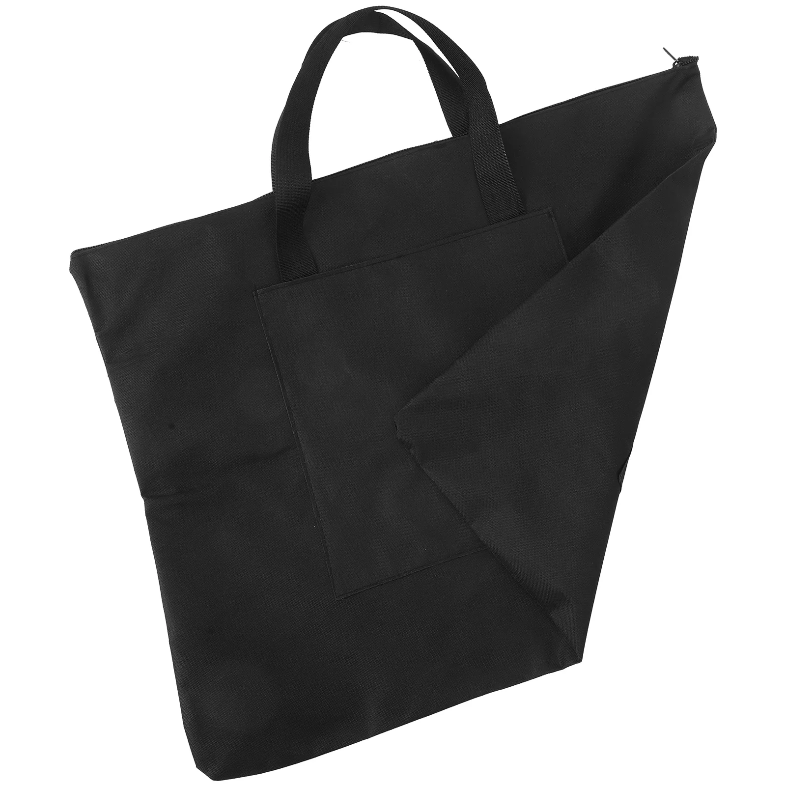 Sac de planche à dessin en toile imperméable noir, grand fourre-tout à fermeture éclair, mallette de rangement pour peinture, croquis, fournitures d'art