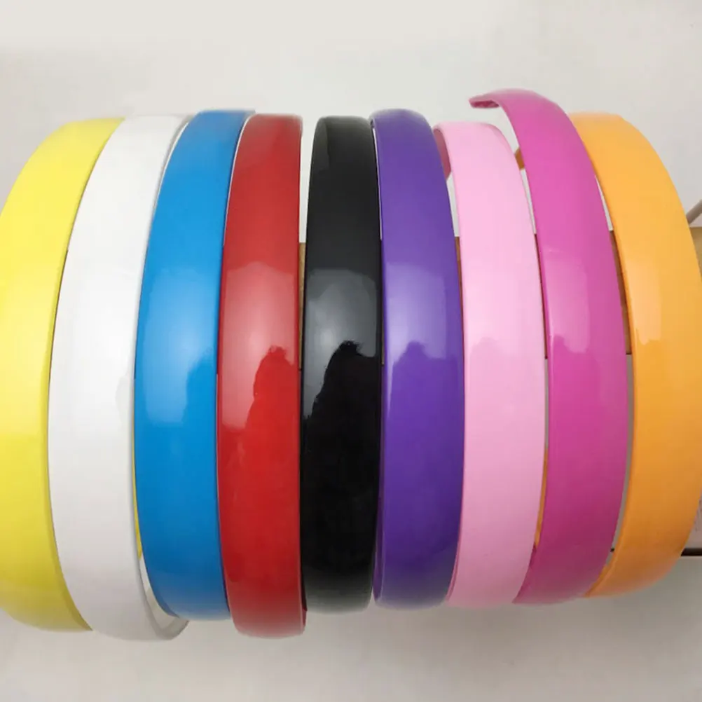 

Colorful 20mm Women Girls Headband Material Hard Plastic Adjustable Hair Hoop Clasp Decorative Flower Party Wedding