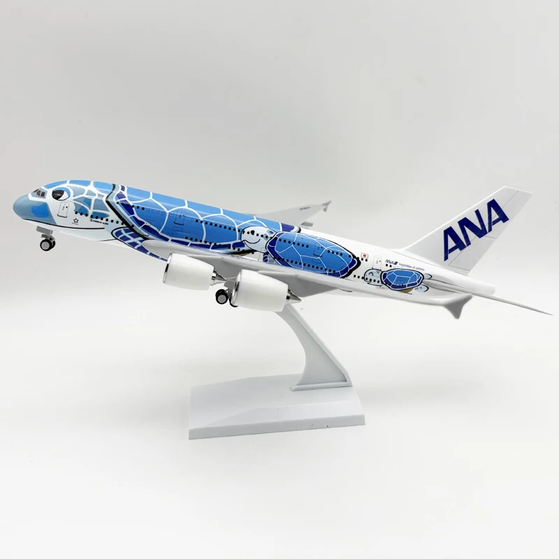

30CM scale aircraft Resin A380 Air Japan ANA Airlines Air Airplane Model Children toys Cartoon Sea Turtle Collected Gift