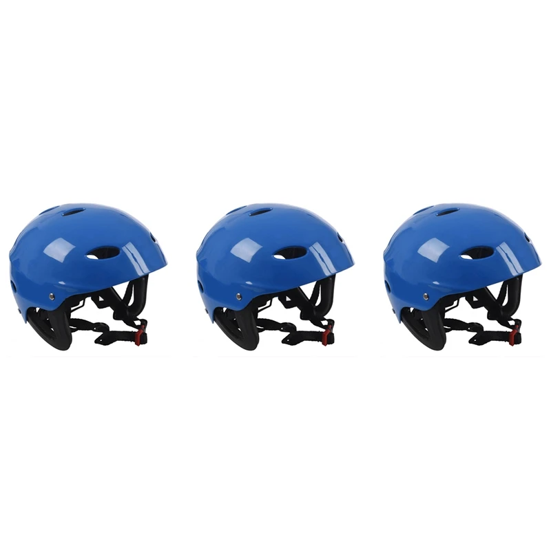 

3X Safety Protector Helmet 11 Breathing Holes For Water Sports Kayak Canoe Surf Paddleboard - Blue