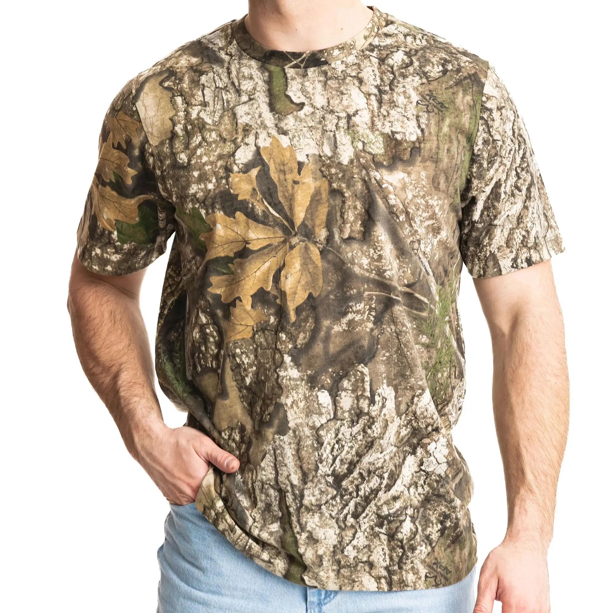  الرجال تي شيرتات قصيرة الاكمام نمط كامو ملابس للرجال خفيفة الوزن في الهواء الطلق المحملة لينة تنفس قميص الصيد موقع قراء البدلة القمم #3