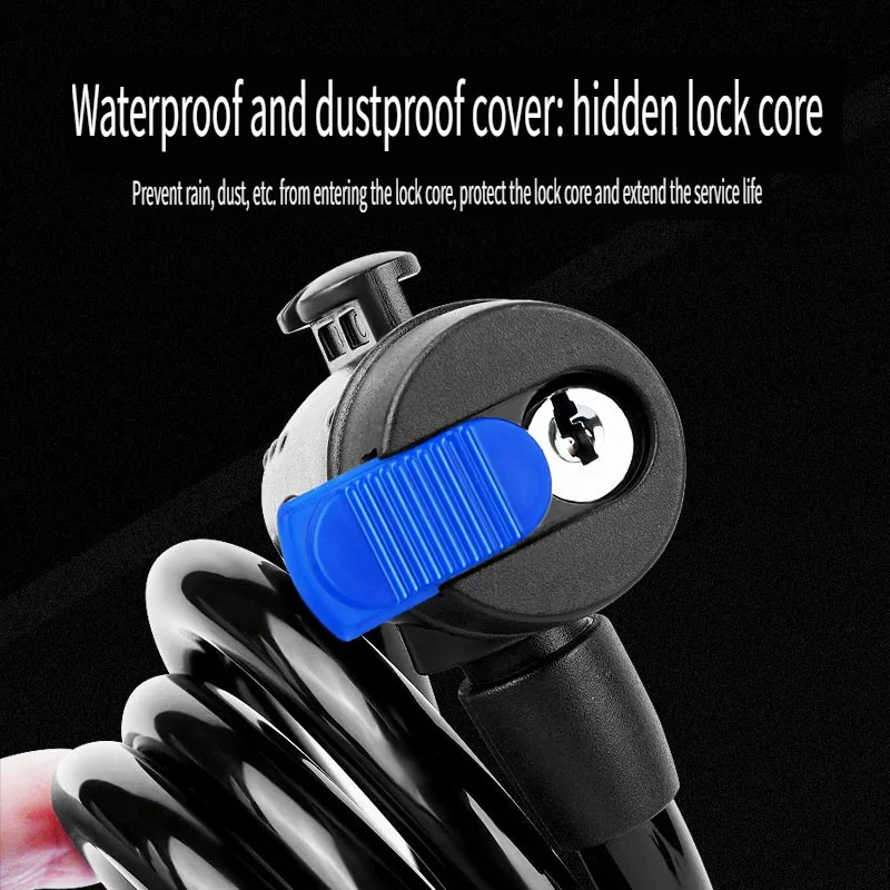 Universal Anti-Theft Bicycle Bike Lock Stainless Steel Cable Coil For Castle Motorcycle Cycle MTB Bike Security Lock with 2 Key