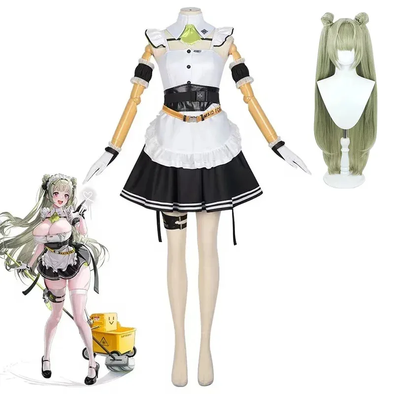 

Game NIKKE Soda Cosplay Costume The Goddess of Victory Soda Maid Dress Uniform Wig Set Halloween Carnival Outfit for Women
