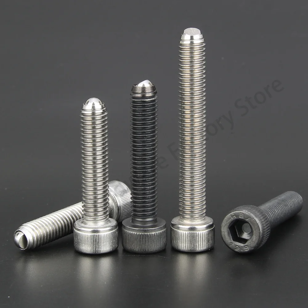 MJ418.1 Carbon/Stainless Steel Ball Plunger Spring Plunger Hexagon Socket Head Cap Screw For Locating Flat Tips Ball Roller