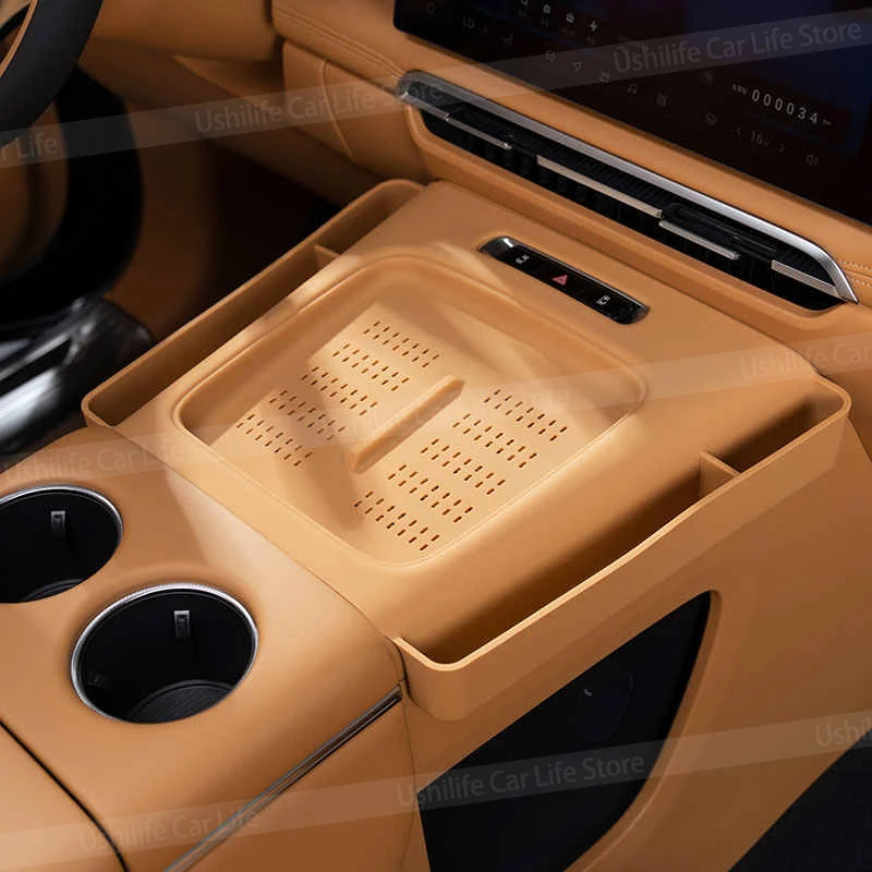 

Для VOYAH DREAM POWER 2025 автомобильный центральный контроль, беспроводная зарядка, силиконовый коврик, внутренняя крышка для чашки с водой, модификация, аксессуары