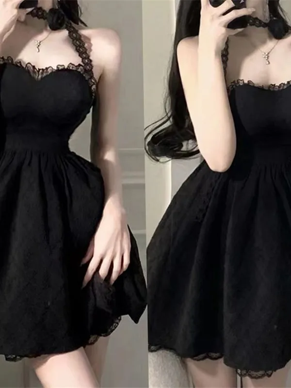 French strapless camisole dress for women's summer wear 2024 fashionable new design sense slim waist princess style dress 9IEQ