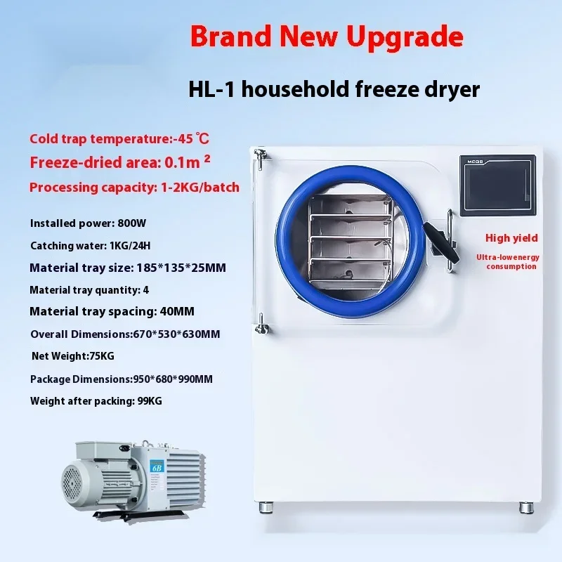 Dryer for Home Use  Small Food, Fruis, Vegeables, Herbal Medicine, Snacks, Vacuum Freeze Drying Machine