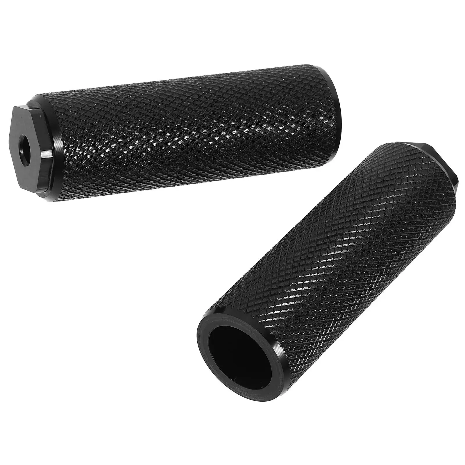 

1Set Rear Bike Pegs Aluminum Alloy Compact Cylinder Foot Pegs Anti-Skid Non-Slip Grooved Cycling Accessory for Passenger Carry