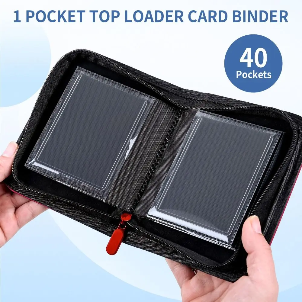 Portable 40 Pockets Trading Card Album Diamond Leather Durable Mini Card Binder 3x4inch Storage Pockets Card Collection