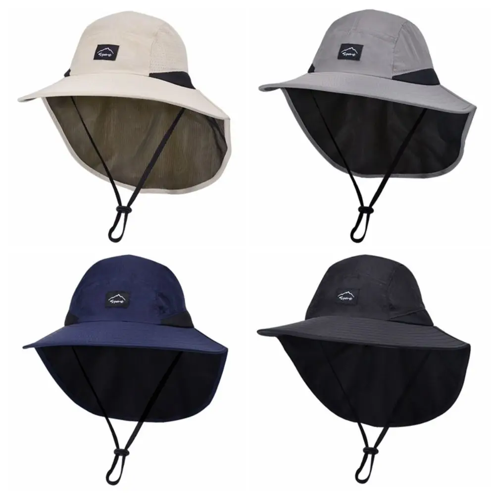 

Big Brim Shawl Children's Summer Hat Sun Protection Breathable Kids Sunscreen Hat Neck Ear Cover Anti UV Kids Beach Caps