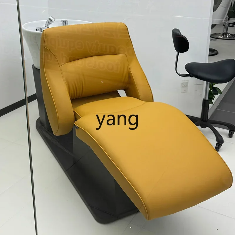 Yjq barber shop electric lift hair salon special ceramic basin half lying deep basin shampoo bed