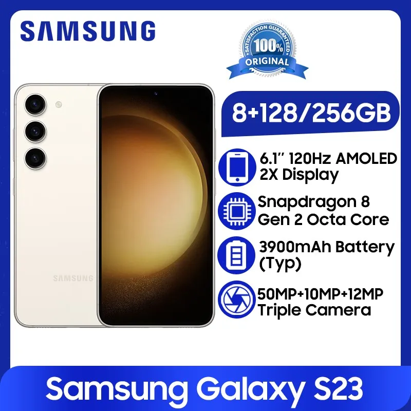 Samsung Galaxy S23 5G NFC Smartphone Snapdragon 8 Gen 2 Octa Core 6.1'' 120Hz AMOLED Display 50MP Triple Camera Mobile Phone