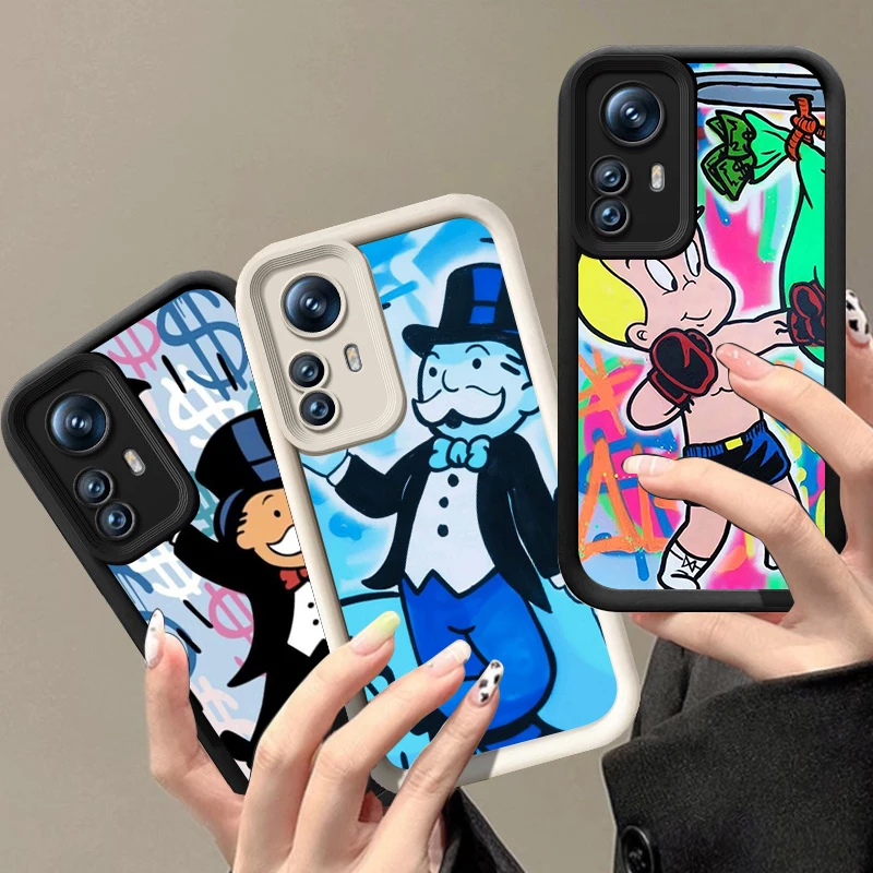 Alec Monopoly Draw Phone Case For Xiaomi 11 12 13 Lite 12T 13T 14T Pro Redmi A1 A2 Plus A3 9A 9C 9T 10C 12C 13C 5G 14C