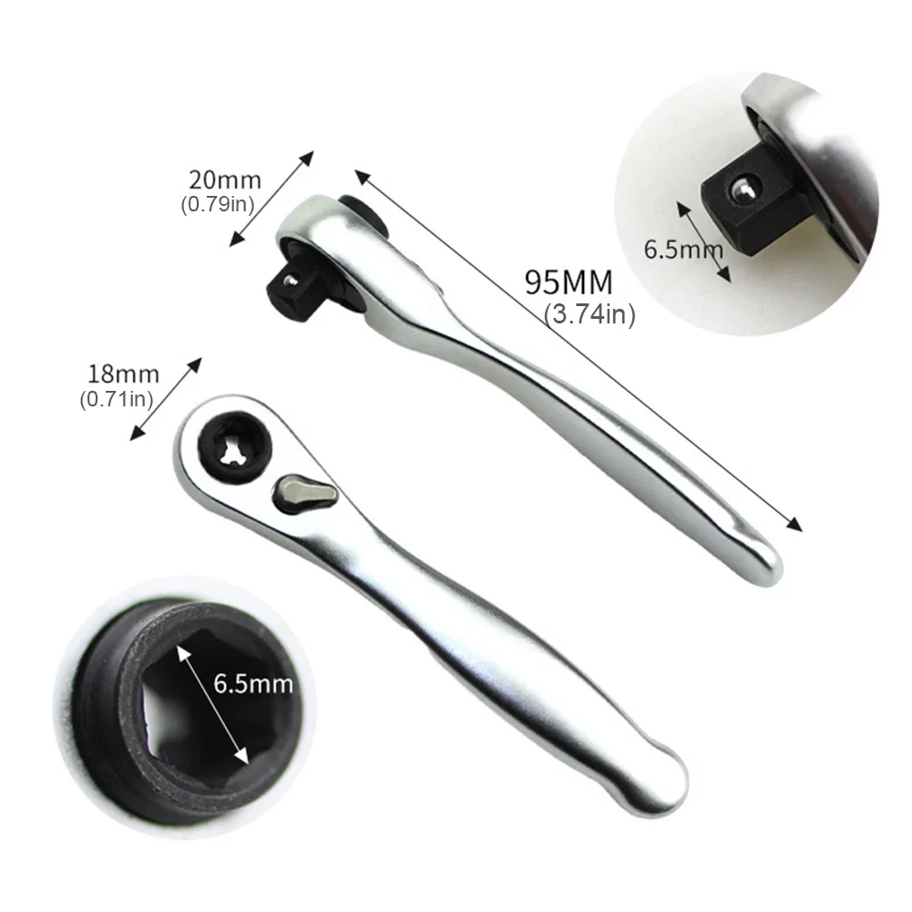 2 in 1 mini chiave a cricchetto da 1/4 pollici cacciavite a doppia testa girevole veloce 72 denti cacciavite bit driver chiave a cricchetto