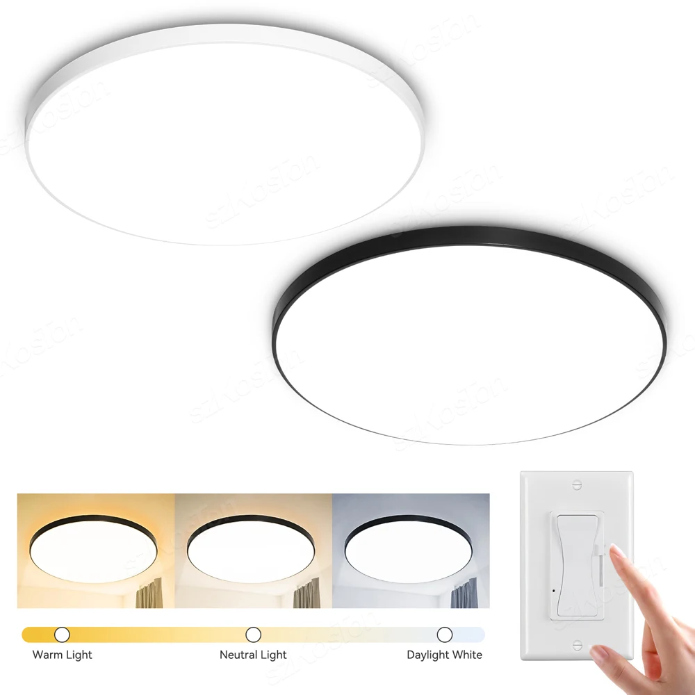 

14 inch 3 Colors LED Ceiling Lamp Residence Indoor Lighting Room Decoration 220V Ring Ceiling Light for Kitchen Foyer Bedroom