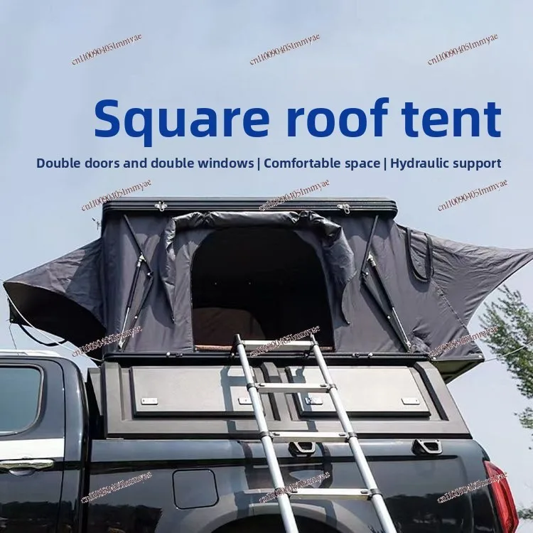 Hard Shell Foldable Car Roof Tent Waterproof Black Outdoor Camping Shelter For SUV Self-Driving Long Distance Travel