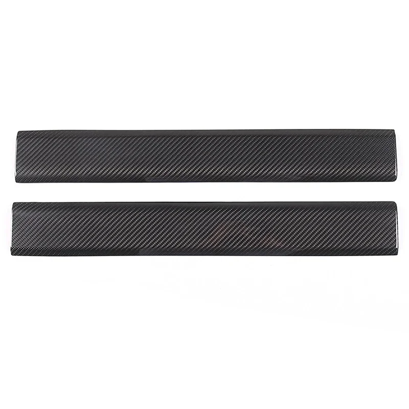 For Tesla Model S 2023+ Car Door Sill Strip Pedal Cover Sticker Real Carbon Fiber Interior Accessories 2 Pcs