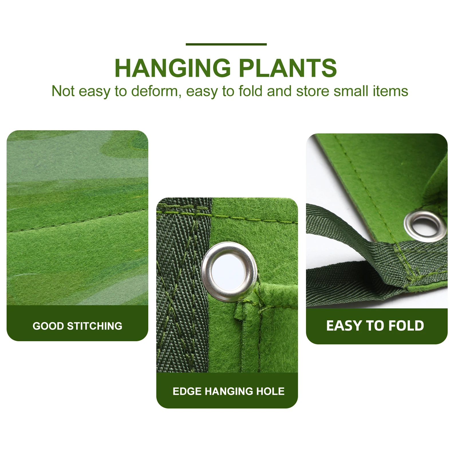 

7 Pockets Vertical Garden Planter Felt Material Large Capacity Waterproof Wall Hanging Planting Bags Storage Plants Foldable