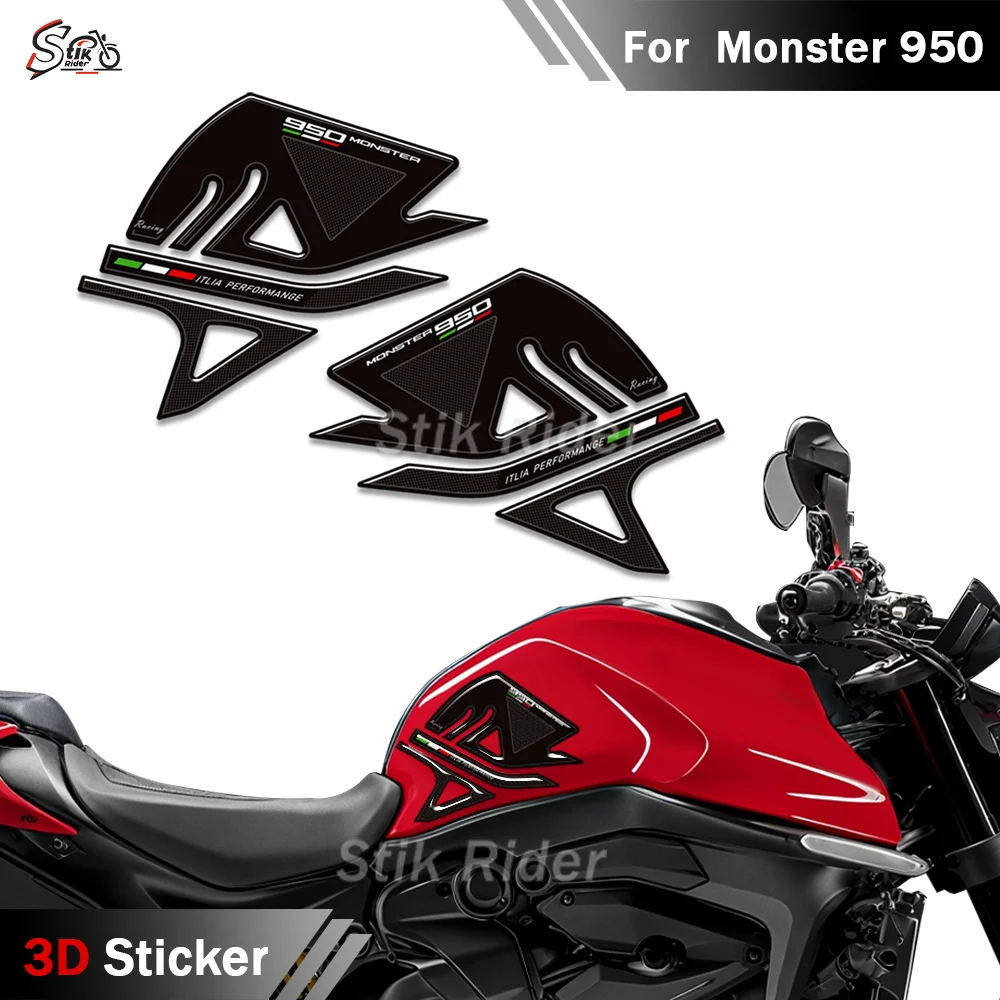 

For Ducati Monster 950 ﻿Motorcycle 3D Epoxy resin rotective Stickers Anti-slip Sticker Gas Tank Decoration Decals