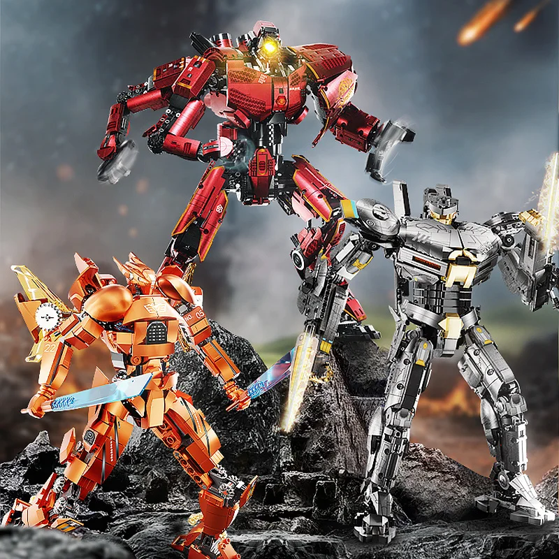 Décennie s de construction de personnages de film américain, Jaeger Raider Saber, 202 ena Shape Shifting, Jaeger Robot, affiche des blocs de construction pour adultes et enfants