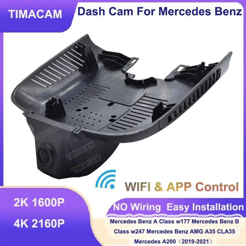 

2160P 4K Dual Lens Dash cam for Mercedes Benz A Class w177 AMG A35 CLA35 UHD Car DVR for Mercedes B Class w247 w118 2019 2021