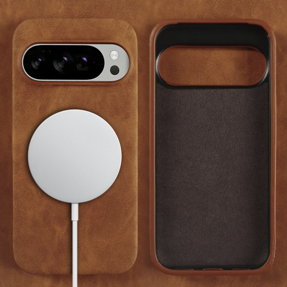 

For Magsafe Luxury Magnetic Leather Case for Google Pixel 10 9 Pro XL 8 8A 7 7A 6 6A Pro Full Protection Magnet Shockproof Cover