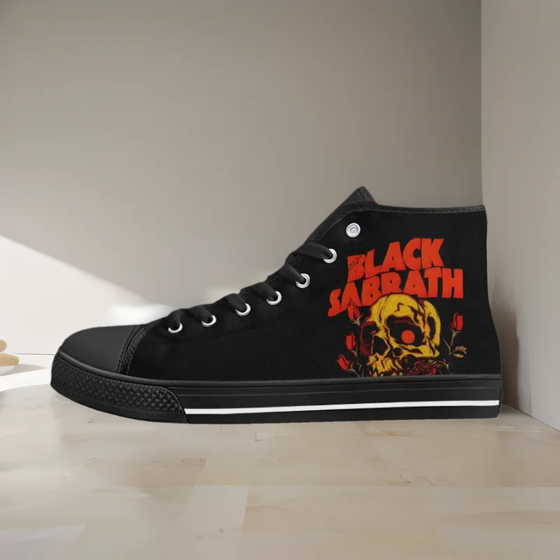 أسود المعادن الثقيلة عالية الجودة حذاء قماش عالي الجودة أحذية رياضية الرجال النساء المراهقين قماش حذاء رياضة زوجين عادية