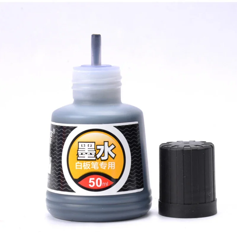 50ml Whiteboard Marker Ink Black Blue Red Bottle Ink for Repeated Filling White Board Pens School Office Stationery Ink Supplies