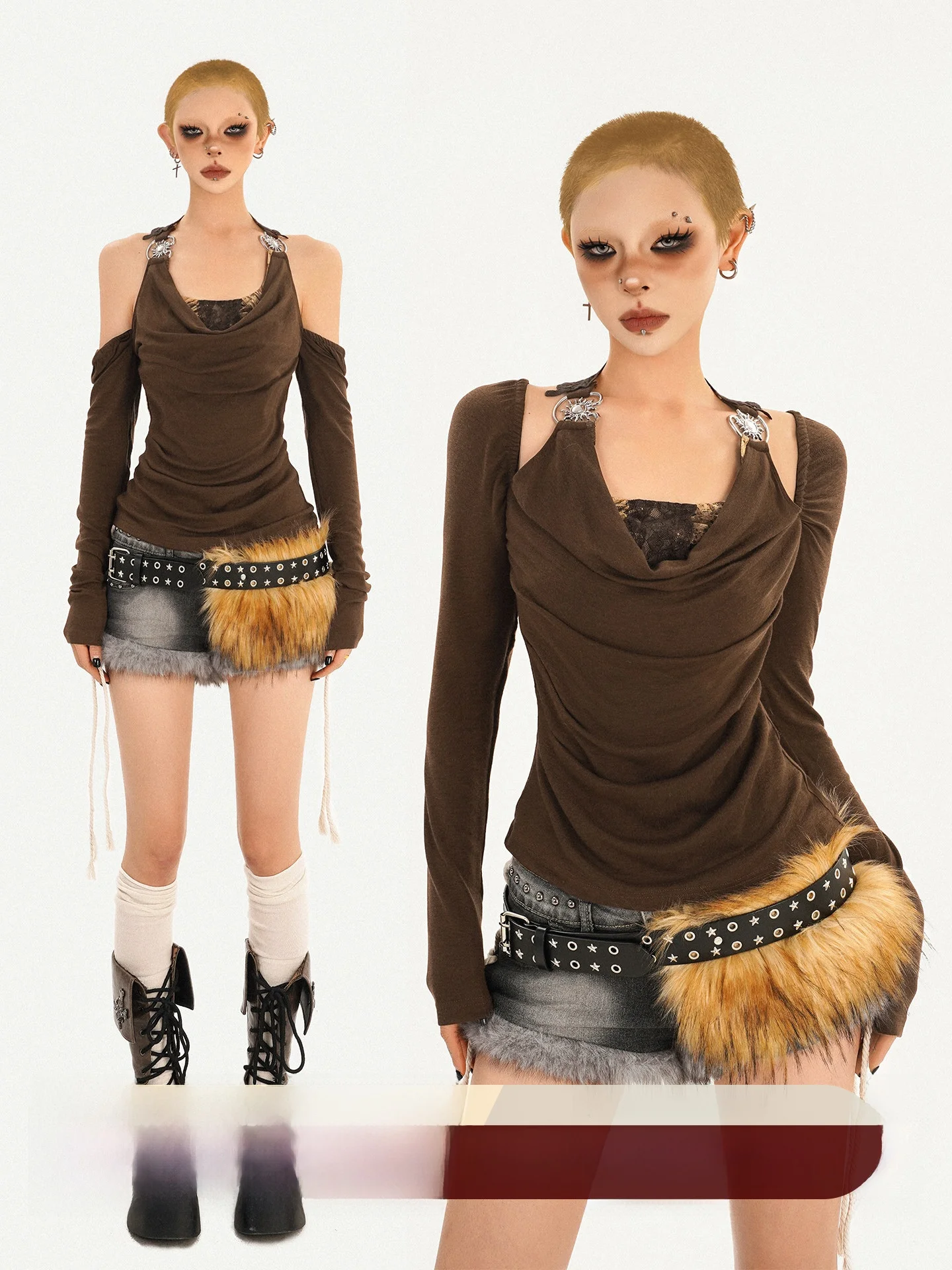 

Оригинальная женская футболка Nico Molly с длинными рукавами и открытыми плечами, весенний дизайн, уличный стиль, из смесового хлопка, повседневный топ