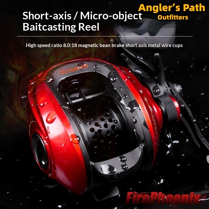

Firephoenix Baitcasting Fishing Reel 8 To 1 Gear Ratio Short Shaft Lightweight For Freshwater Outdoor Fishing Enthusiast