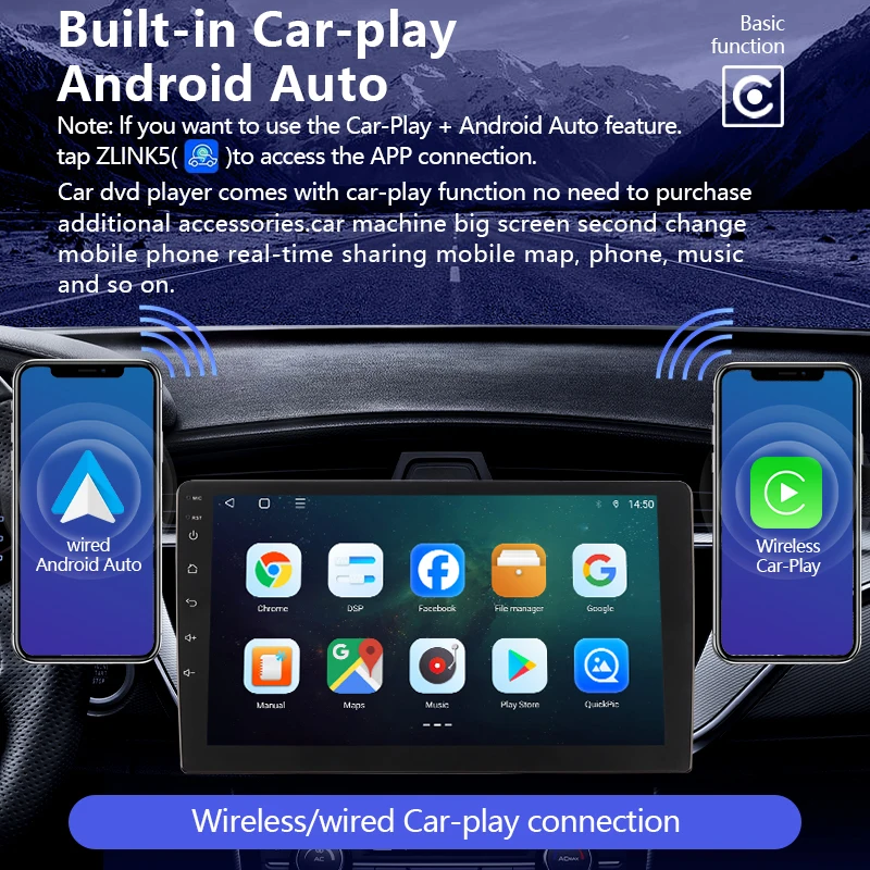 

BOSSCAR QLED Android 7‘’9‘’10‘’HD FM 2Din Car Radio Carplay Multimedia Universal Touchscreen GPS Player BT WIFI Auto Autoradio